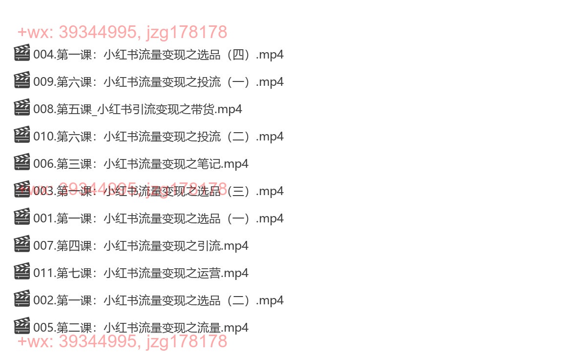 第八期小红书流量变现陪跑营 screenshot
