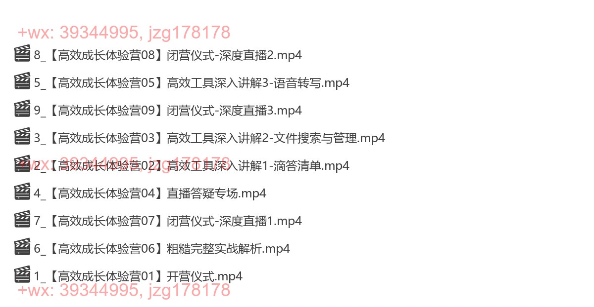 8、【加餐课程二】高效成长体验营 screenshot
