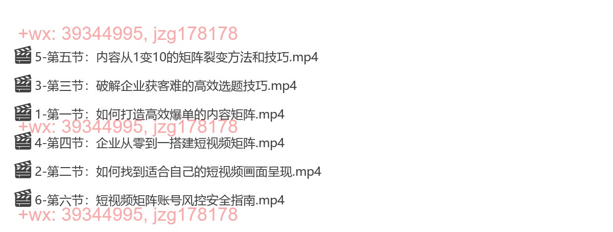 048.企业短视频-矩阵爆客战法线上课程 screenshot