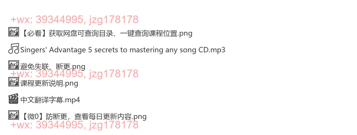 歌唱的五个秘密中文字幕 5 secrets to mastering any song cd screenshot