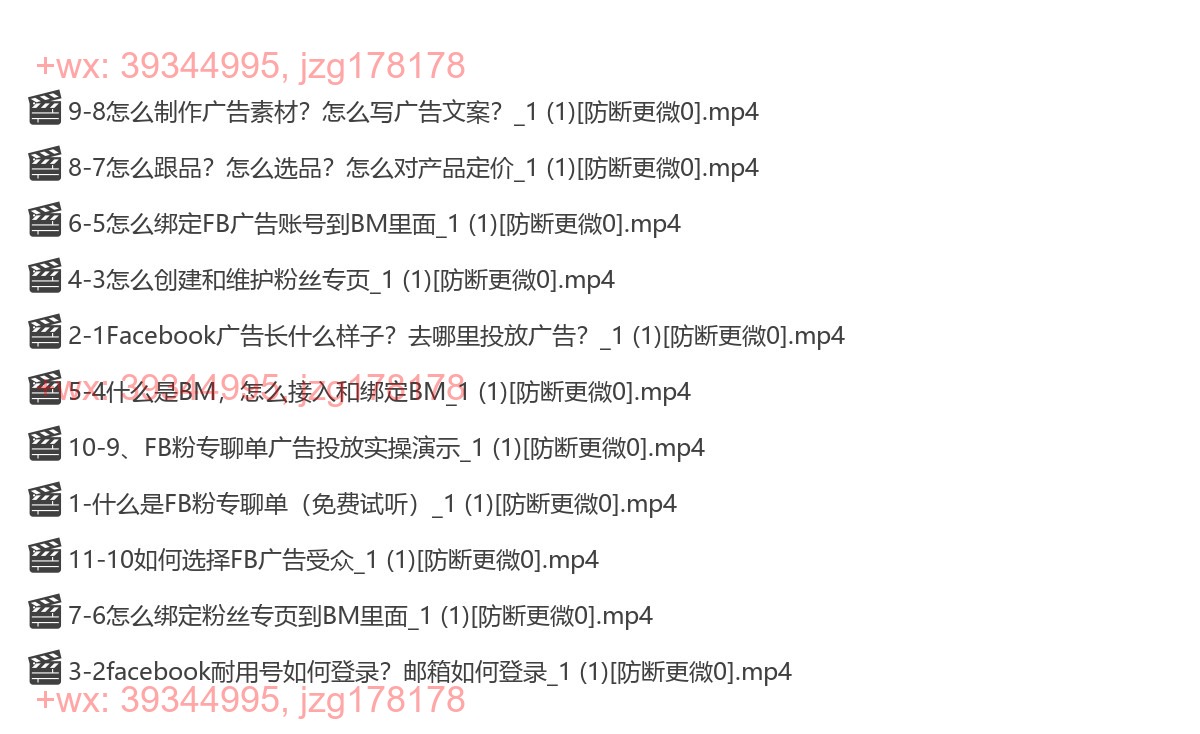 065.275-FB粉专聊单课程，跨境电商必备指南，教你轻松玩转Facebook聊单 screenshot