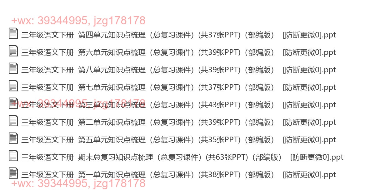 三年级语文下册：学霸复习（9套打包，PPT版） screenshot