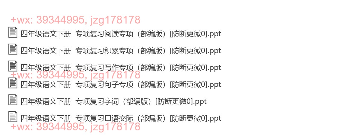 四年级语文下册：考点讲解（6套打包，PPT版） screenshot