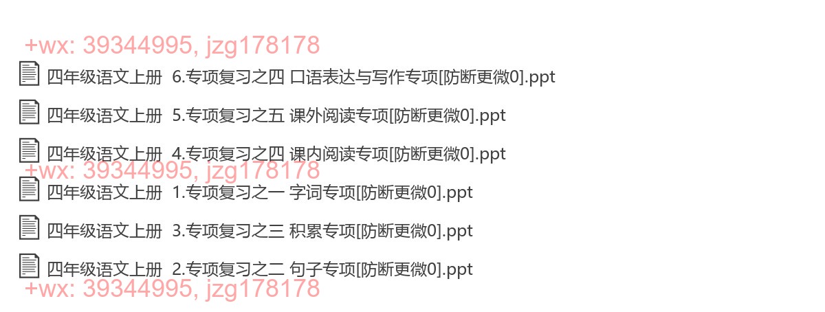 四年级语文上册：考点讲解（6套打包，PPT版） screenshot