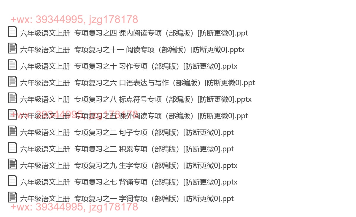 六年级语文上册：考点讲解（11套打包，PPT版） screenshot