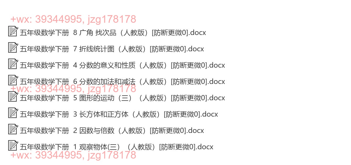五年级数学下册：专项复习（14套打包，Word版） screenshot