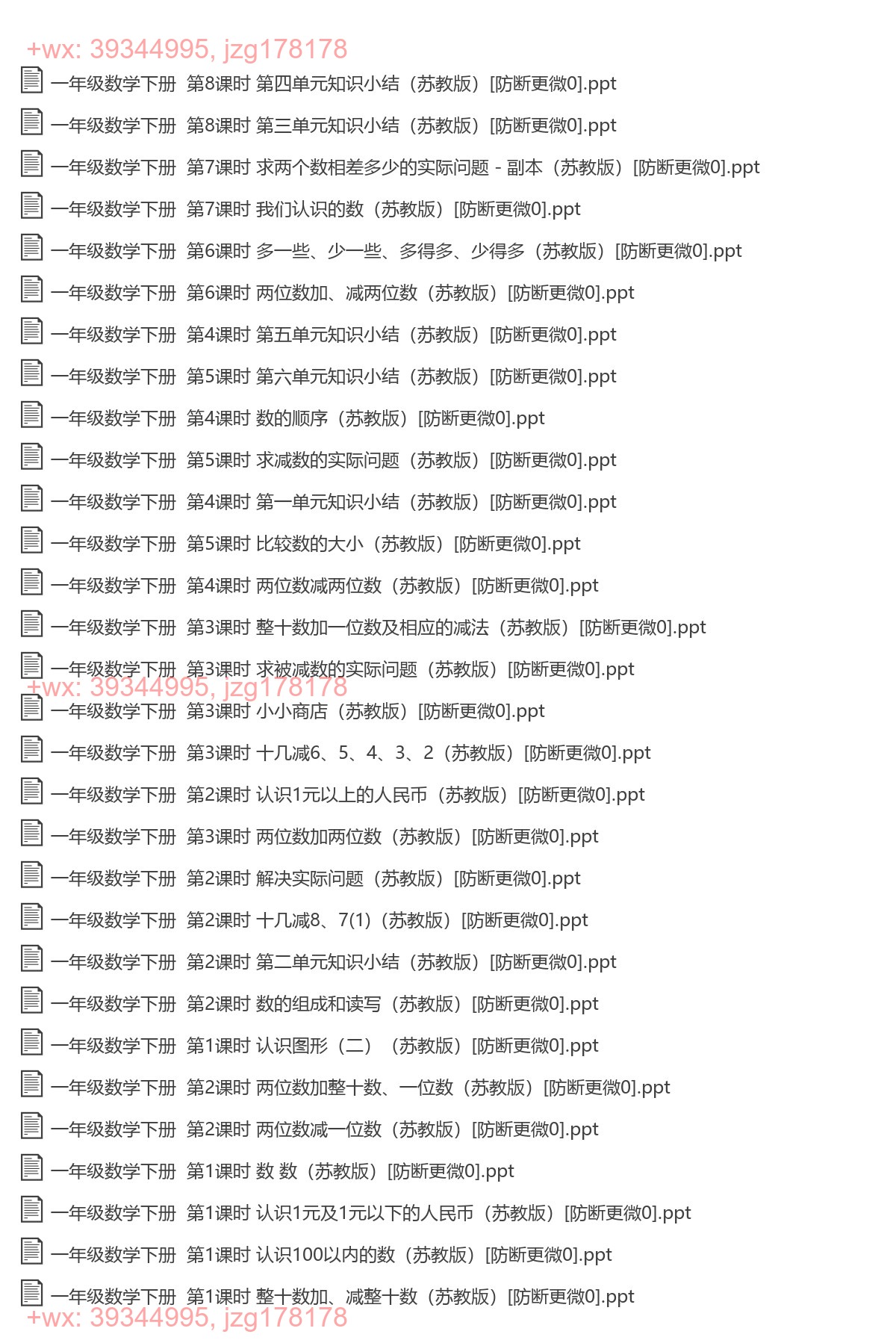 一年级数学下册：精品课件（32套打包，PPT版） screenshot