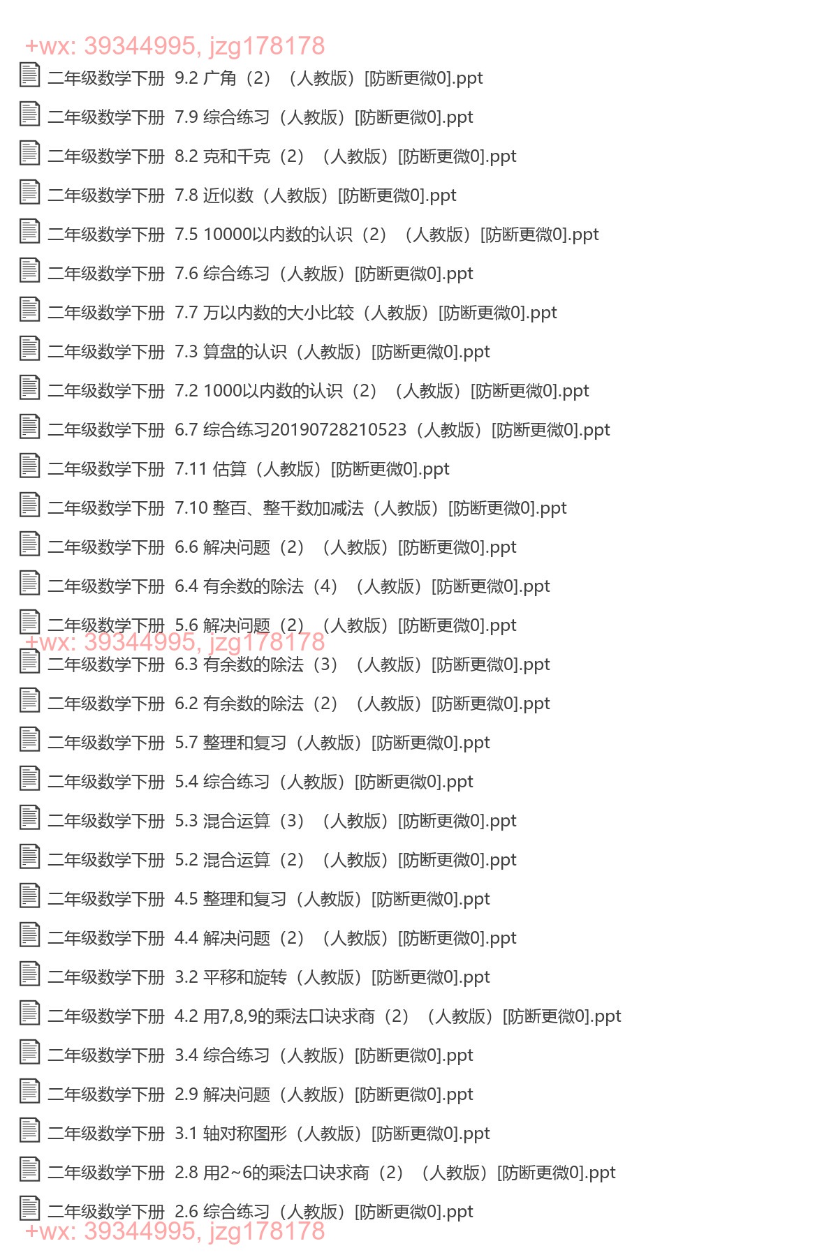 二年级数学下册：专项复习（44套打包，PPT版） screenshot
