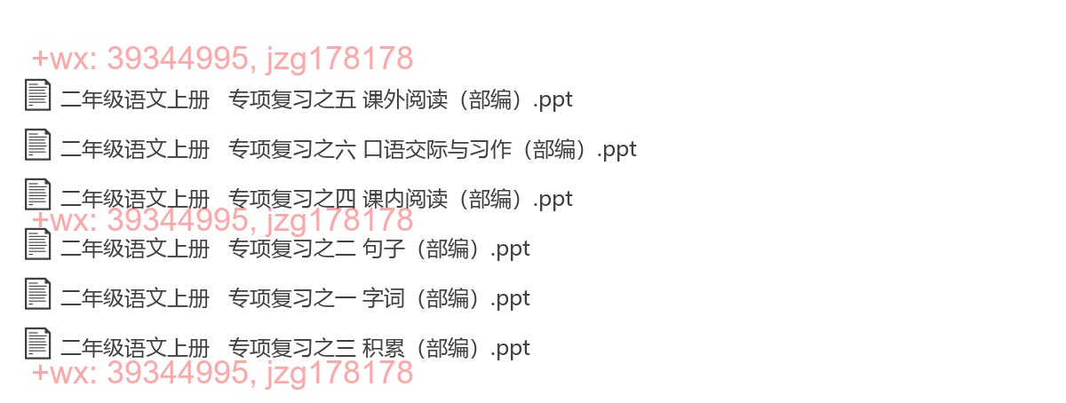 二年级语文上册：考点讲解（6套打包，PPT版） screenshot