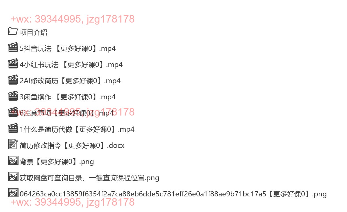 005.简历模板升级版，AI简历代制作，0成本，小白轻松日入多张 screenshot