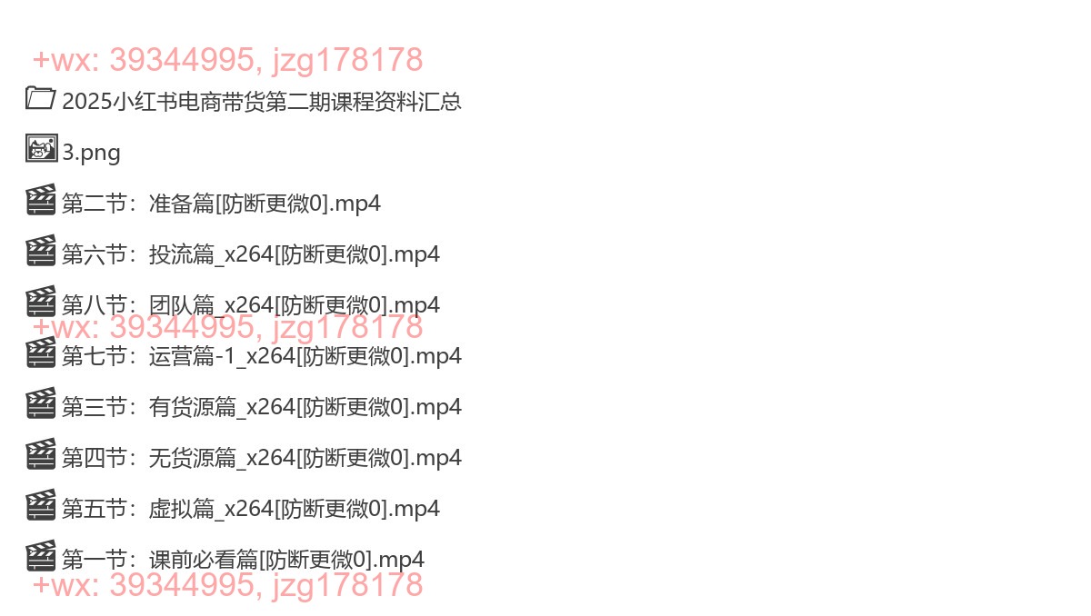 406.2025小红书电商带货第二期课程 screenshot