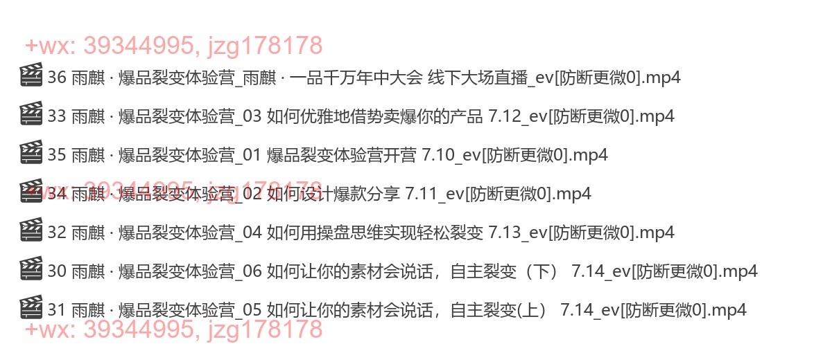 0207雨麒 · 爆品裂变体验营 screenshot