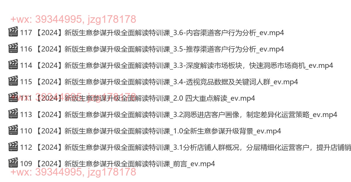 【2024】新版生意参谋升级全面解读特训课 screenshot