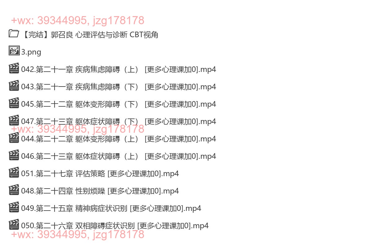 07、【完结】郭召良 心理评估与诊断 CBT视角 screenshot