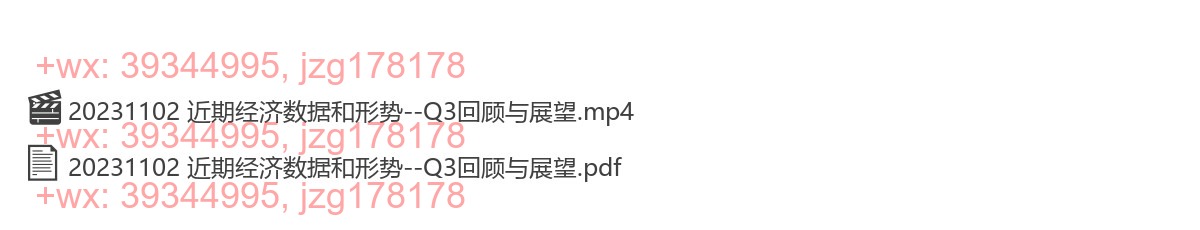 20231102 近期经济数据和形势--Q3回顾与展望 screenshot