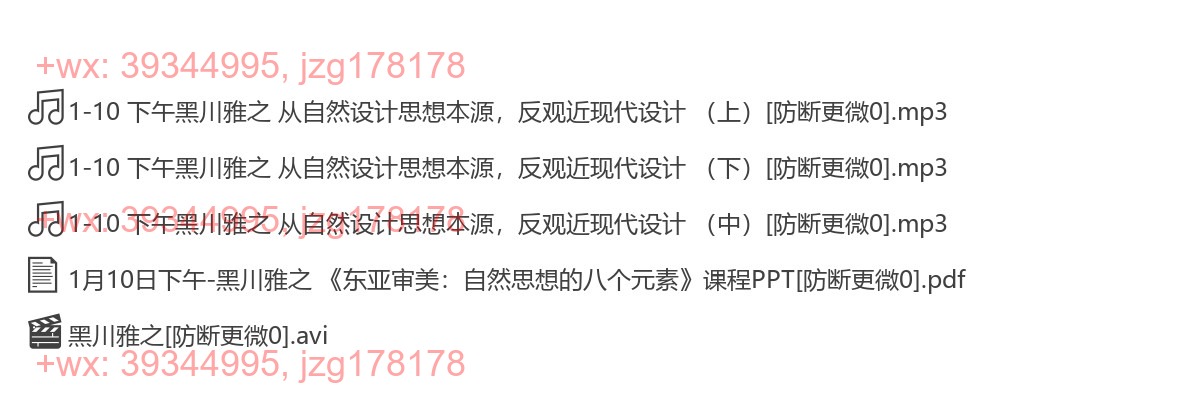 1-10 下午黑川雅之 从自然设计思想本源，反观近现代设计 screenshot