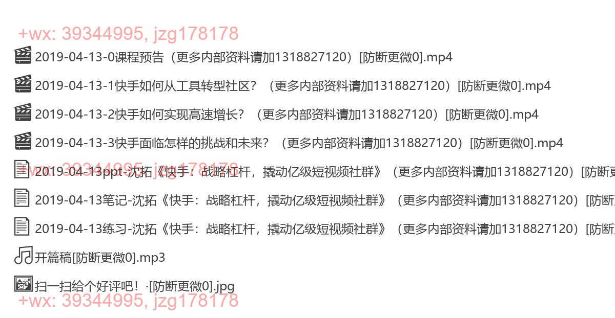 2019-04-13沈拓《快手：战略杠杆，撬动亿级短视频社群》 screenshot