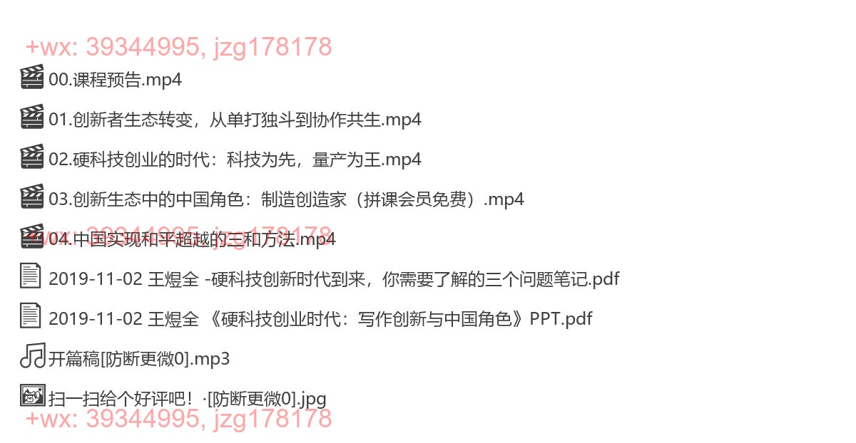 2019-11-02 王煜全 《硬科技创业时代：写作创新与中国角色》 screenshot
