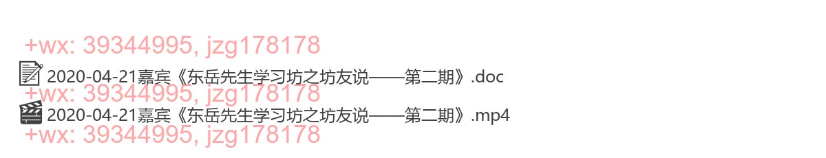 2020-04-21嘉宾《东岳先生学习坊之坊友说——第二期》 screenshot