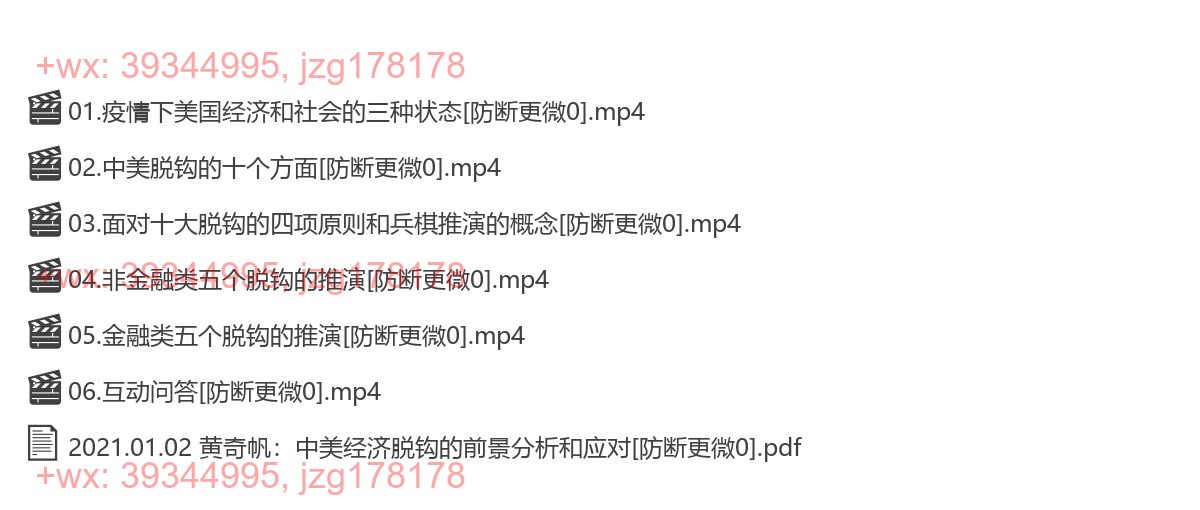 2021.01.02 黄奇帆：中美经济脱钩的前景分析和应对 screenshot