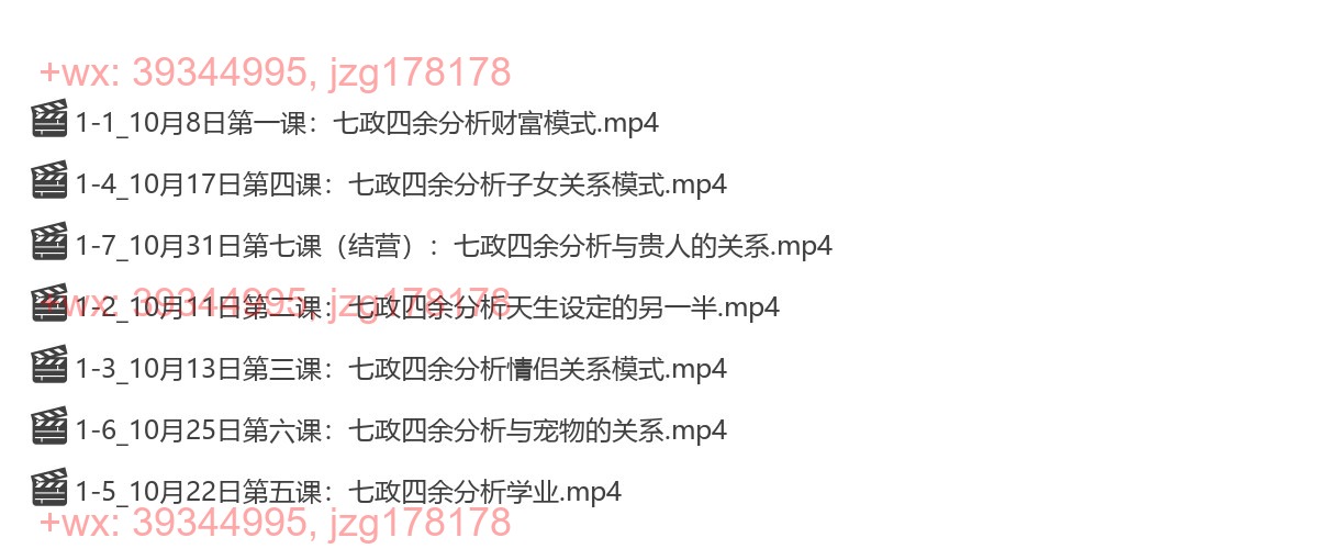 Y2305-12 张琛平七政四余（果老星宗）课程视频7集 screenshot