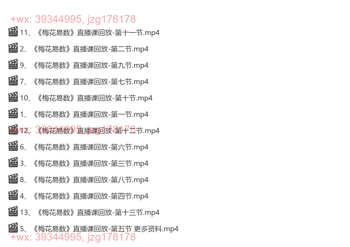 Y2304-31 易小生 梅花易数直播课程13集 screenshot