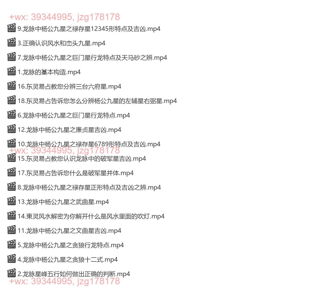 Y2303-13 东灵易占风水峦头教程杨公撼龙经九星解析录像视频18集 screenshot