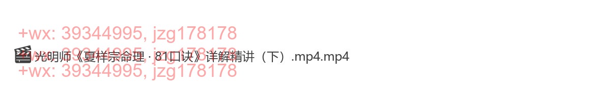《夏样宗命理 · 81口诀》详解精讲（下） screenshot