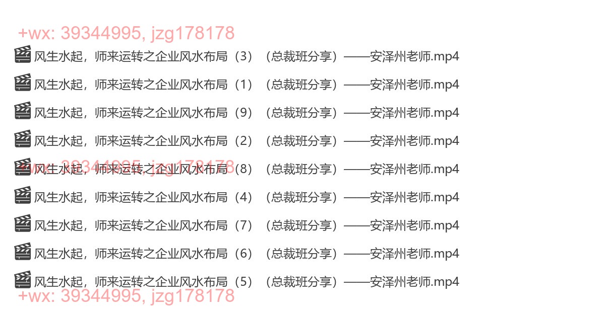 Y2301-23 安泽州 风生水起，师来运转之企业风水布局（总裁班分享） screenshot
